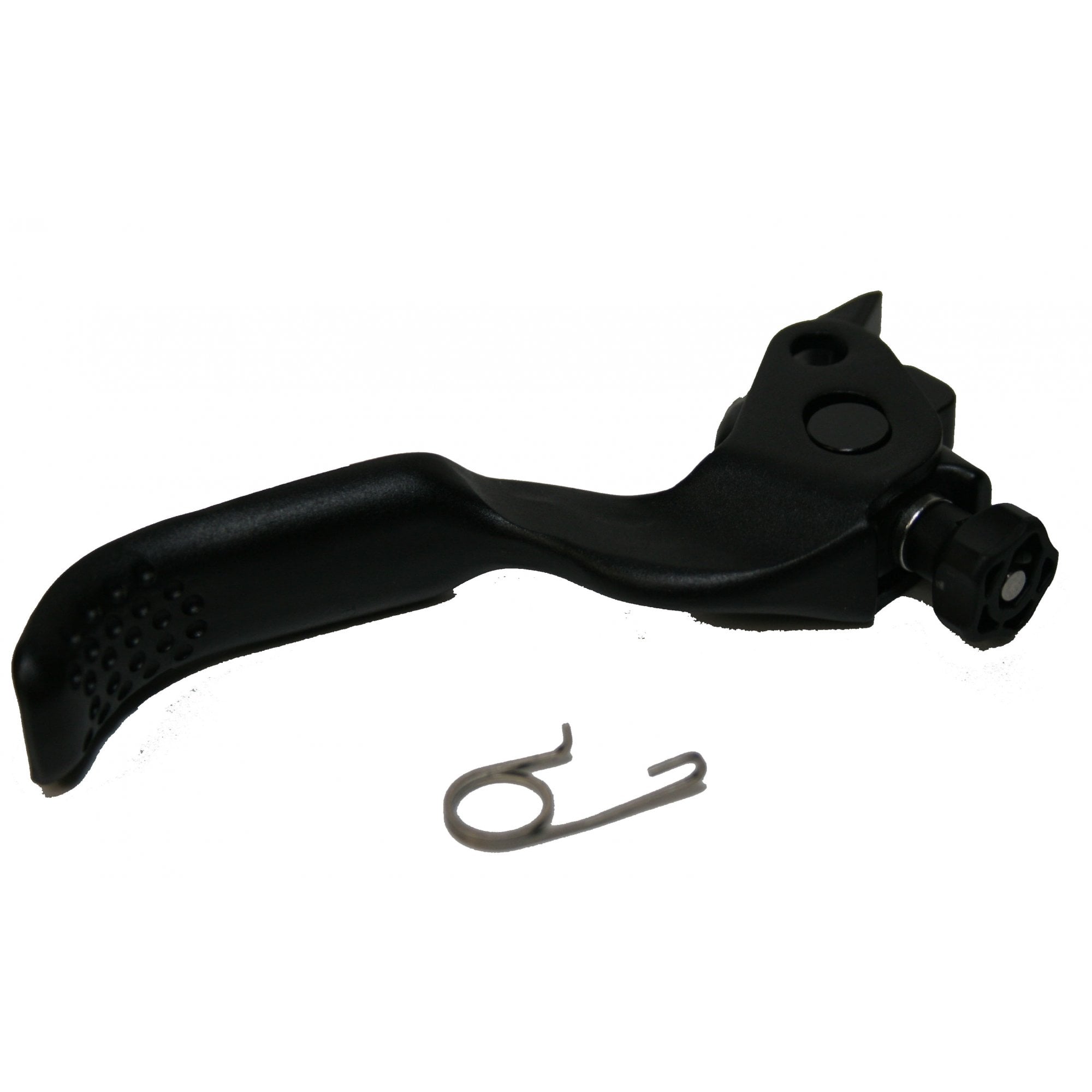 Shimano BL-M8100 right hand brake lever component for mountain bike, genuine replacement part showing lever and branding.