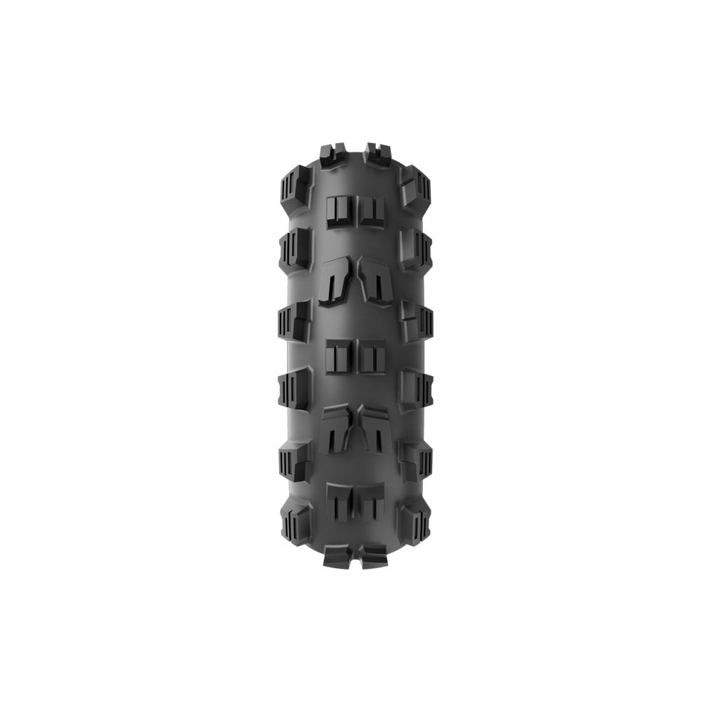 Vittoria Mazza Race MTB tyre with graphene and silica compound showing tread pattern and sidewall branding for mountain biking.