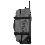OGIO Travel Rig 9800 wheeled gear bag with foam padding and oversized wheels, designed for durable travel accessories.