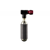 Bontrager Air Rush Elite CO₂ inflater with regulator, compatible with Presta and Schrader valves, for quick bike tire inflation