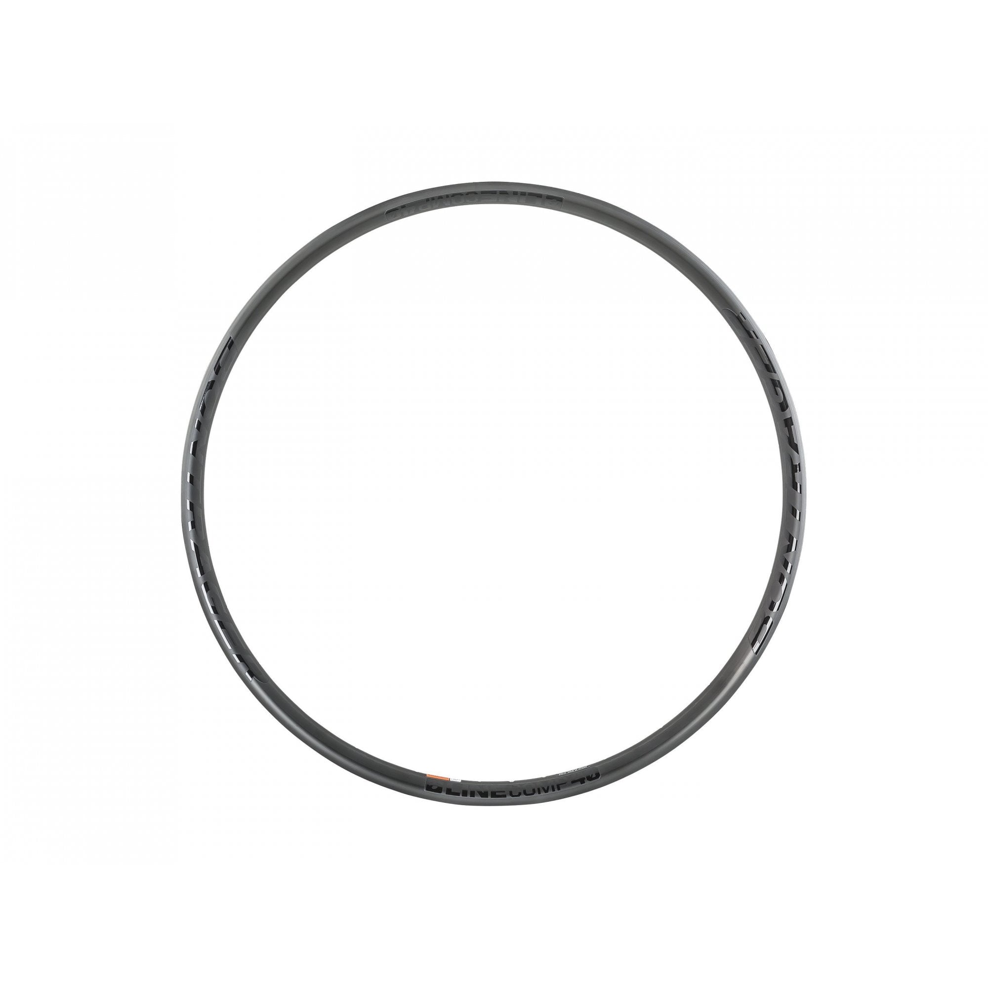 Bontrager Line Comp 40 TLR 27.5-inch tubeless-ready black mountain bike rim for front or rear use.