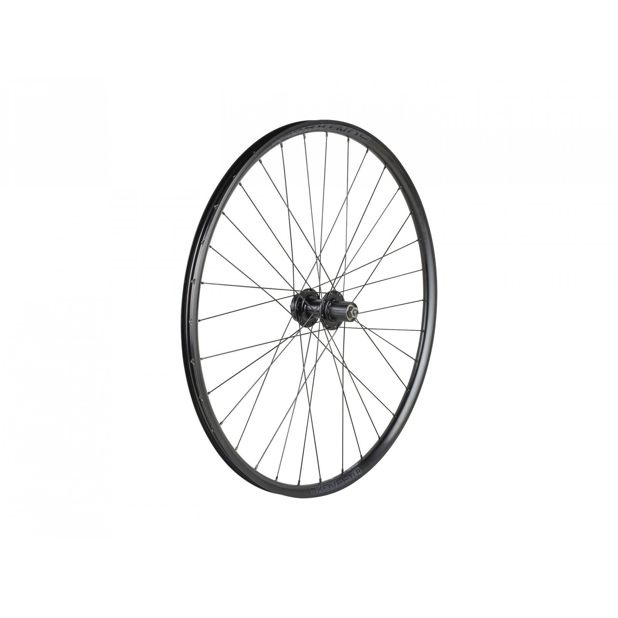 Bontrager Kovee TLR 27.5-inch MTB rear wheel with 32 holes, 6-bolt disc, Shimano HG 8/9/10-speed, black component