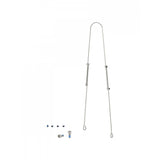 Bontrager NCS 55mm alloy front fender strut kit in grey for bikes, showing the lightweight metal components and mounting hardware.