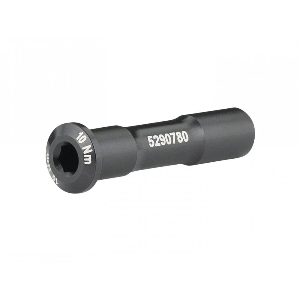 Trek 2024 Supercaliber IsoStrut rear axle shaft, black M10 x 44.8mm component for bike replacement.