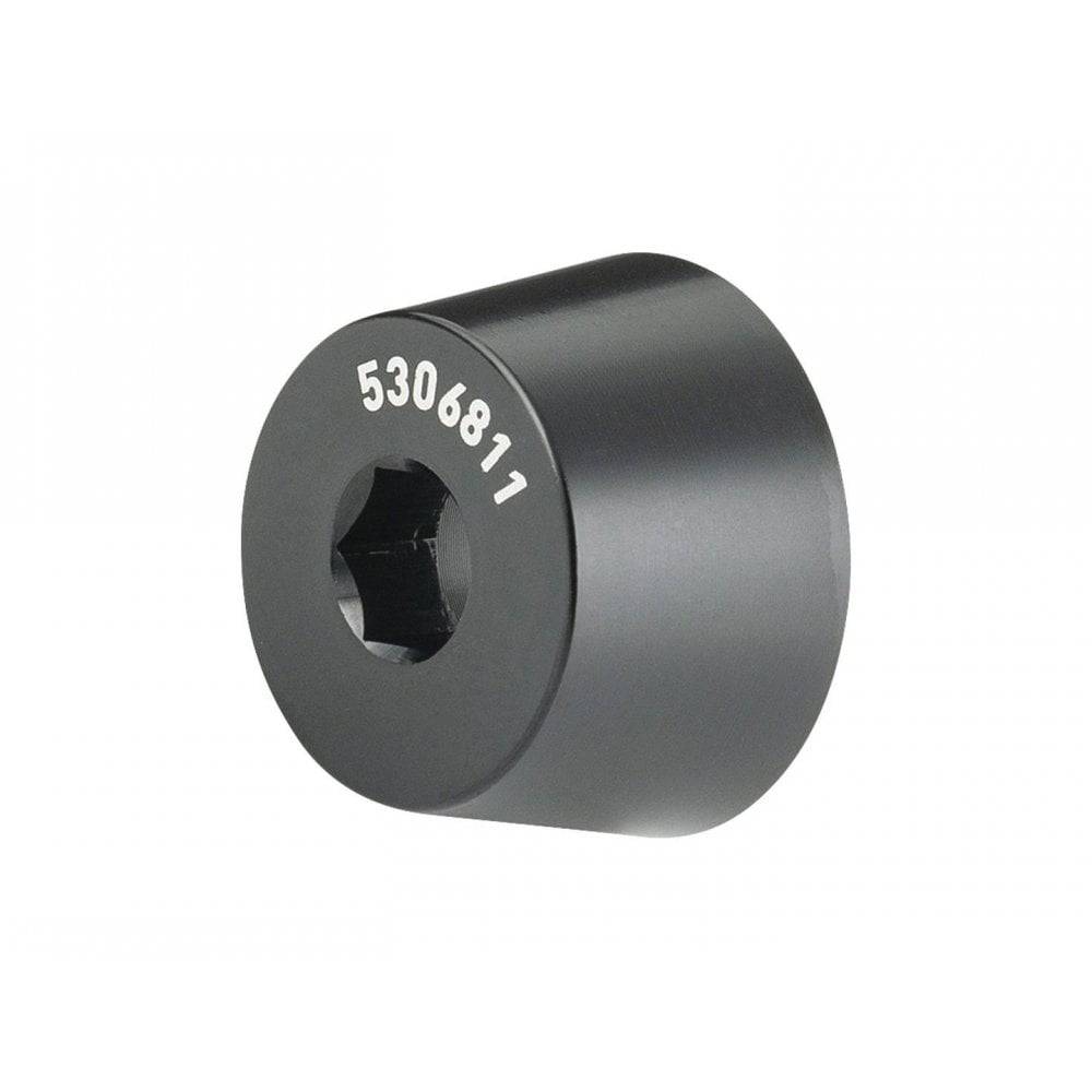 Trek 2024 Supercaliber main pivot collet wedge spacer in black, 12mm x 6mm, for bicycle components.