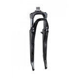 Bontrager Forklight 700C road bike fork with 45mm travel and brake compatibility, shown with suspension and brake mounts.