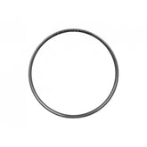 Bontrager Paradigm TLR disc brake road rim with 32 holes, tubeless-ready 700C alloy wheel component for cycling enthusiasts.