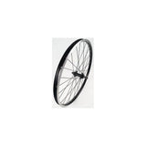 Bontrager Kids 24-inch 32-hole wheels for rim brake mountain bikes, featuring durable rims and spokes for young riders' MTB bikes.