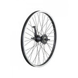 Bontrager KT-305R 20-inch kids' mountain bike wheels showing durable alloy rims and spokes, designed for kids' MTB bike replacement.