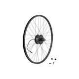 Bontrager Connection 27.5-inch MTB wheel with 6-bolt disc brake mount, tubeless-ready, featuring 32 spokes for mountain biking.