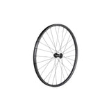 Bontrager Wheel Line 30 29-inch MTB wheel with 28 spokes, tubeless-compatible disc brake components, shown in close-up.