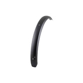 Bontrager Marlin rear fender for 29-inch Marlin+ bikes, durable mudguard accessory, shown attached to bike wheel.