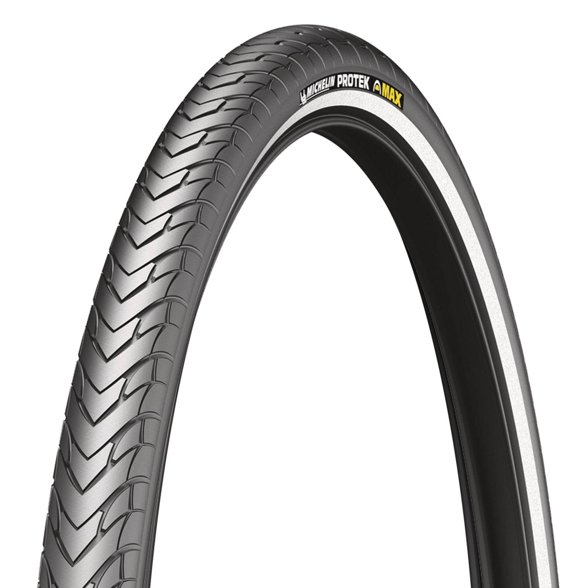Michelin Protek Max all terrain e-bike tire with durable, puncture-resistant tread for off-road cycling.