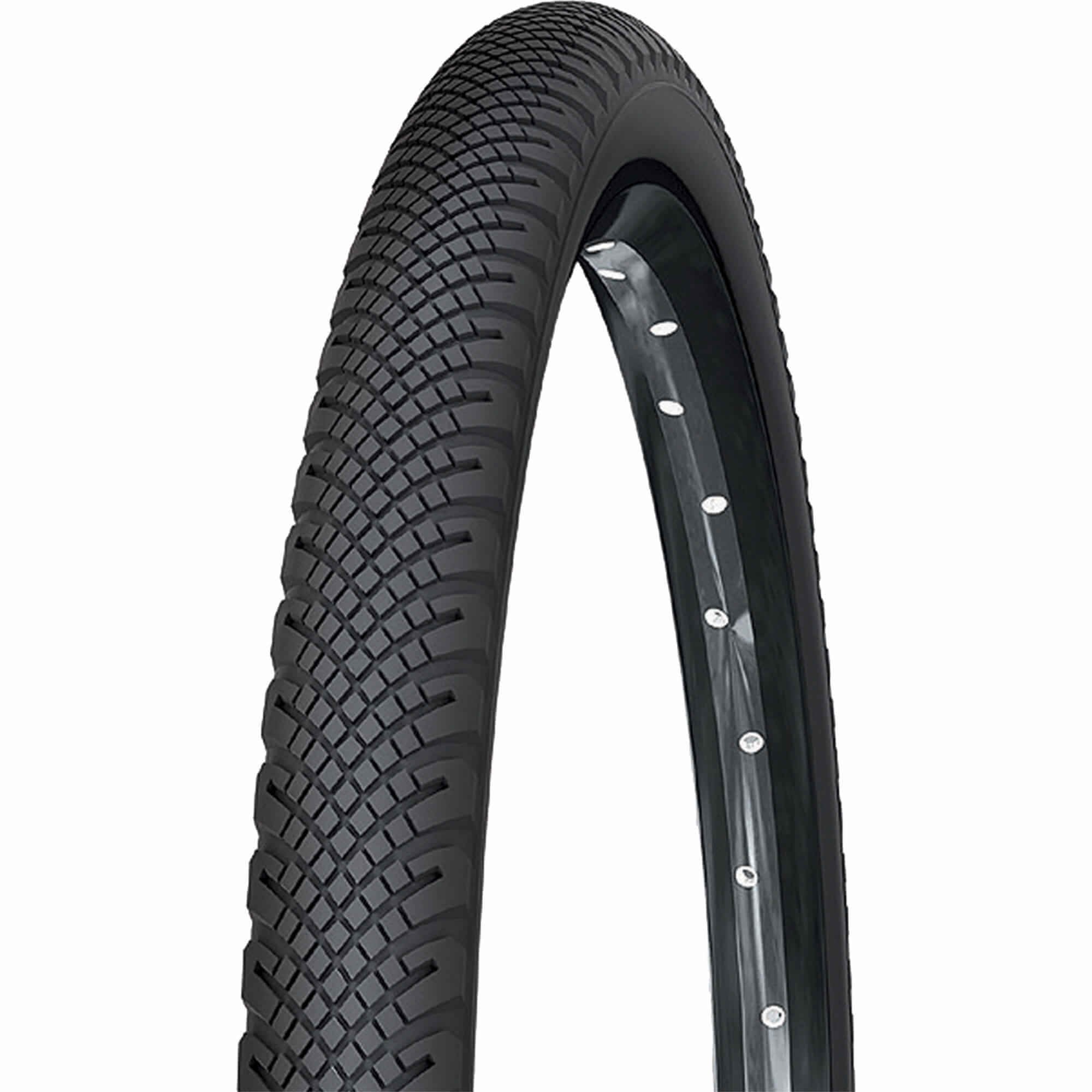 Michelin Country Rock bike tire 26 x 1.75 for urban and hard terrain cycling, showing durable tread pattern and sidewall details.