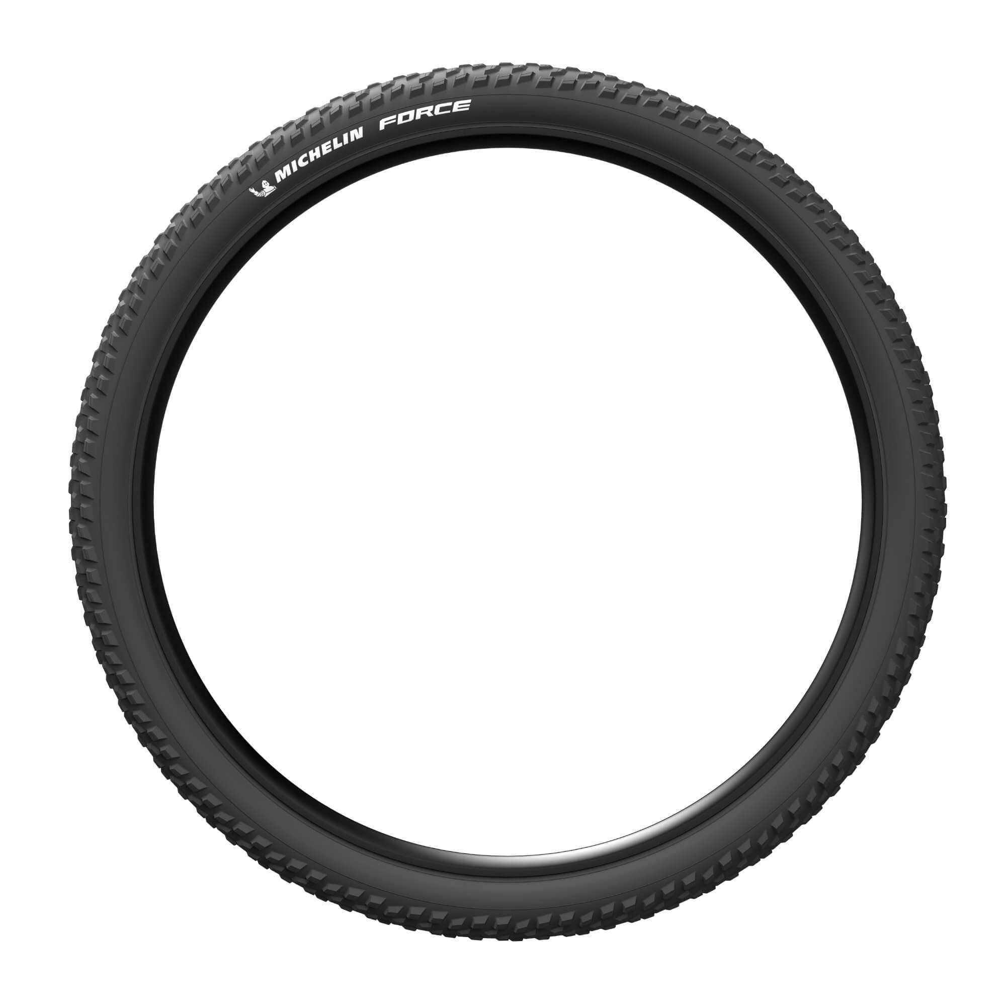 Michelin Force Access mountain bike tyre for hard-packed dry terrain, 27.5-29 inch, with tread suitable for off-road cycling.