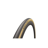 Michelin Power Cup tubular tire for high-performance road racing bikes, shown mounted on a racing bike wheel.