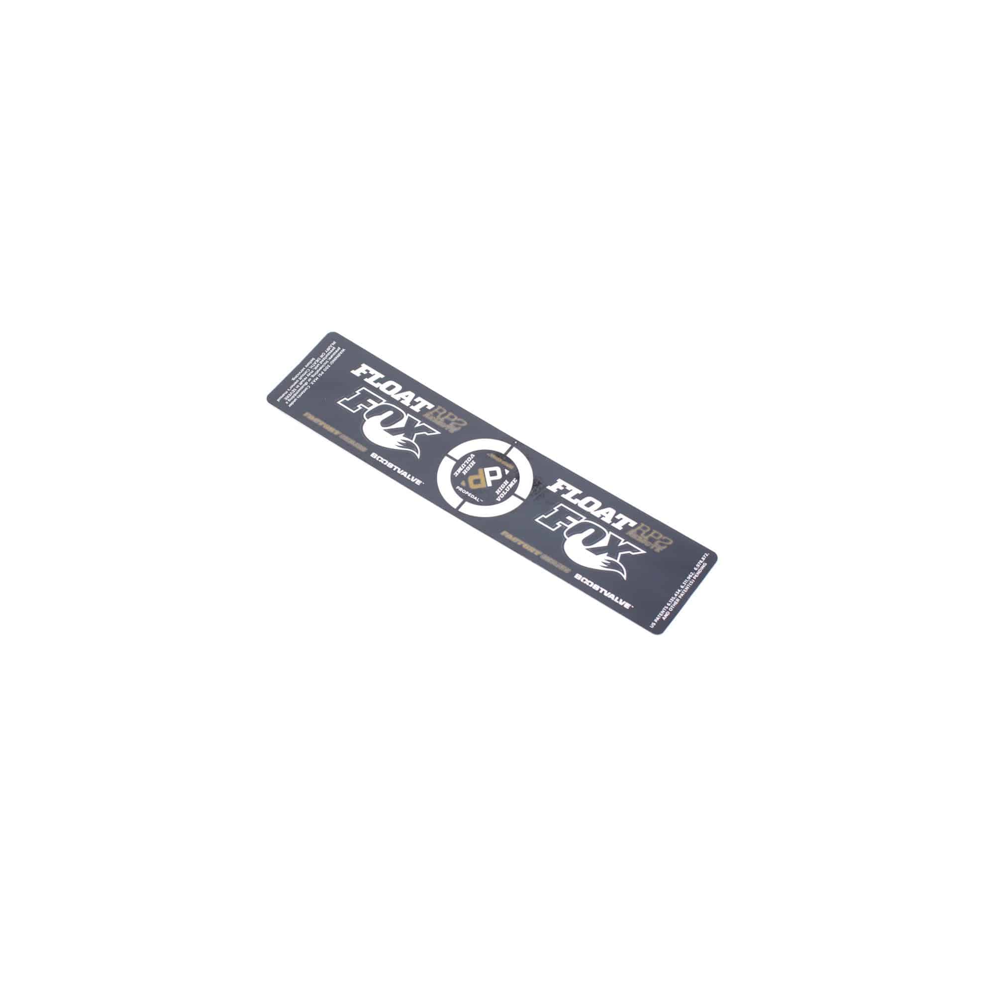 Fox Shock Float RP2 remote XV 2012 decal and spare parts for shock components, featuring Fox branding and detailed decal design.