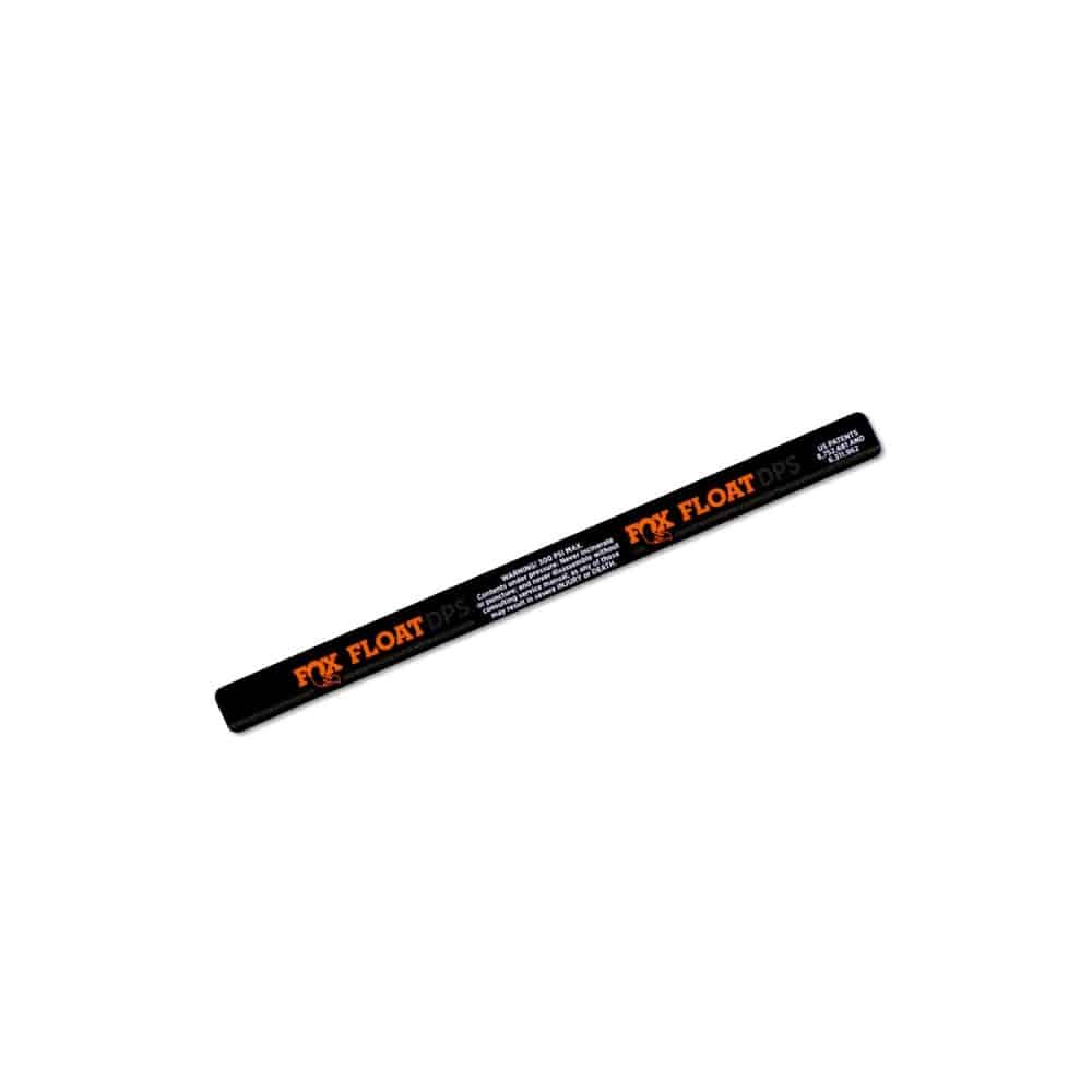 Fox Float Dual Travel 2 Airsleeve decal for rear shock maintenance, small spare component for Fox suspension systems.
