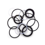 Fox Shock Float rebuild kit with seals, Q-rings, O-rings, and spare components for shock absorber maintenance.