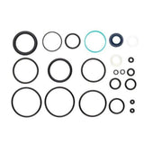 Fox DHX2 2021 shock rebuild seal kit, suspension maintenance components, includes seals and accessories for Fox mountain bike shocks.