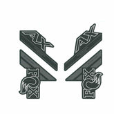 Fox Fork 32 Decal Kit: Sc Ax P-Se Grey Logo Matte Black 2018 Spares & Accesories