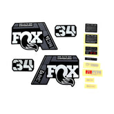 Fox Fork 34 Decal Kit: E-Bike + P-Se Grey Logo Matte Black 2021 Spares & Accesories