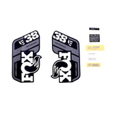 Fox Fork 38 Decal Kit: P-S E-Bike+ Grey Logo Matte Black 2021 Spares & Accesories