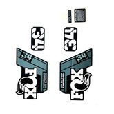 Fox Fork 34 Sc Decal Kit: F-S Grey Logo Matte Black 2022 Spares & Accesories