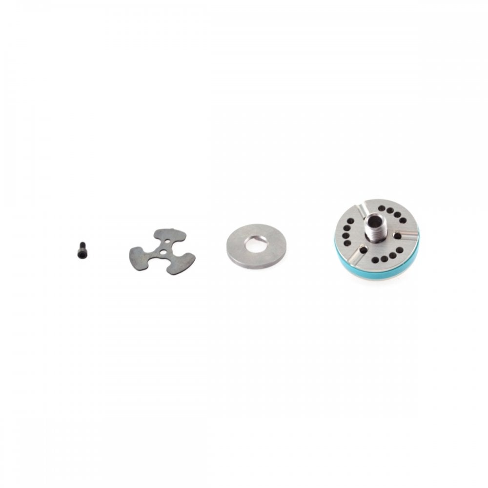 Fox Shock Float DPS remote linear piston valving assembly for 2019 Fox shock components, close-up of the spare part.