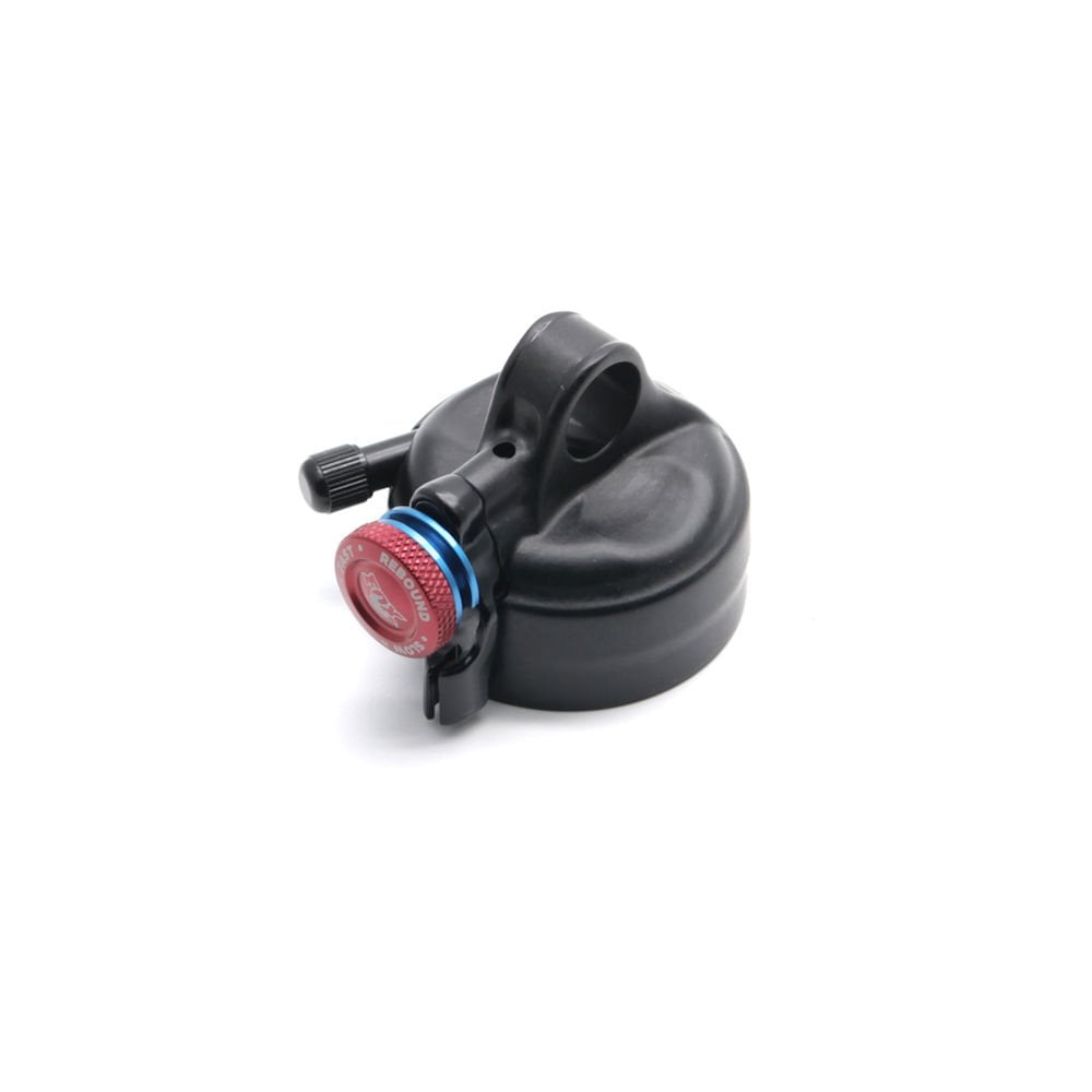 Fox Shock Float DPS Remote Down LV Eyelet Assembly for bike suspension, showing the durable component with mounting eyelet.