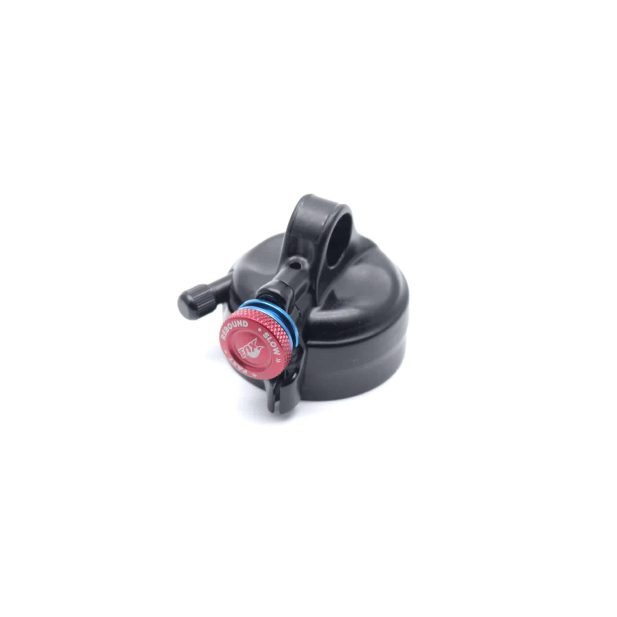 Fox Shock Float DPS remote down push to unlock LV eyelet assembly for 2018 mountain bike suspension components.
