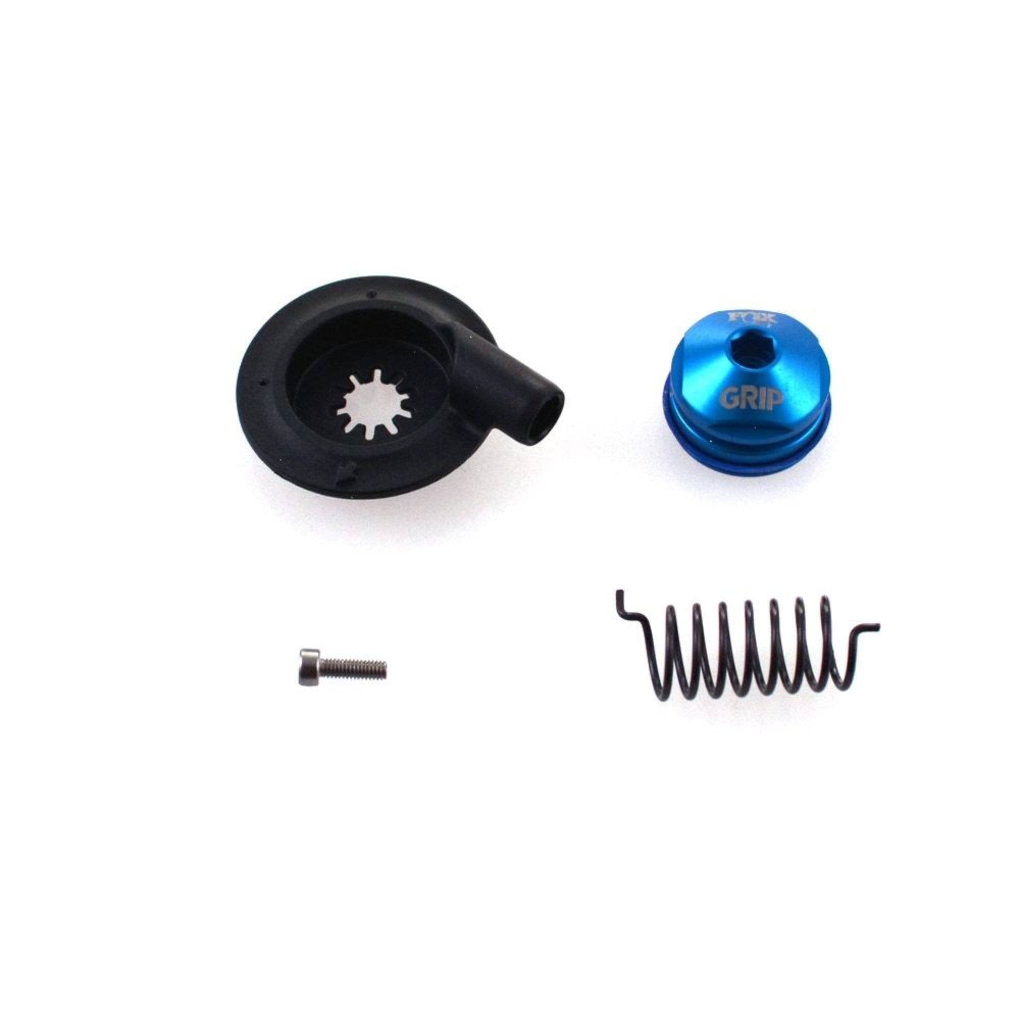 Fox Fork Grip Push-Lock Remote Topcap Assembly for suspension forks, replacement component for Fox mountain bike forks.