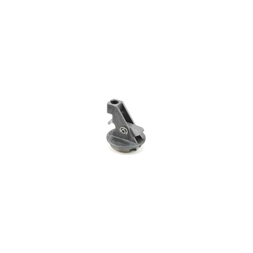 Fox 2018 Transfer Post internal die-cast bottom cap assembly component for mountain bike suspension forks.