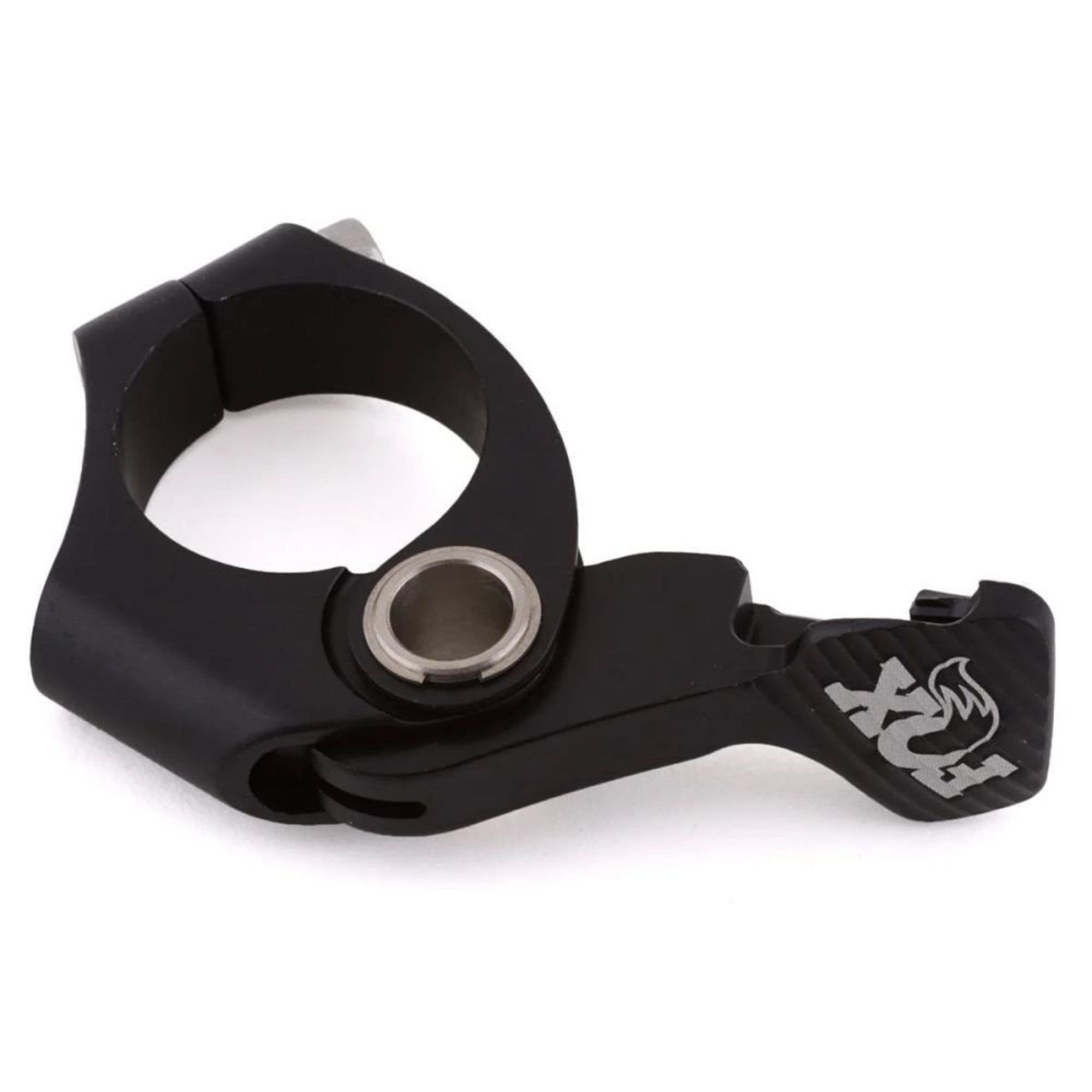 Fox Transfer 2X/3X seatpost dropper remote lever for bike components, compatible with 2x and 3x drivetrains, in black.