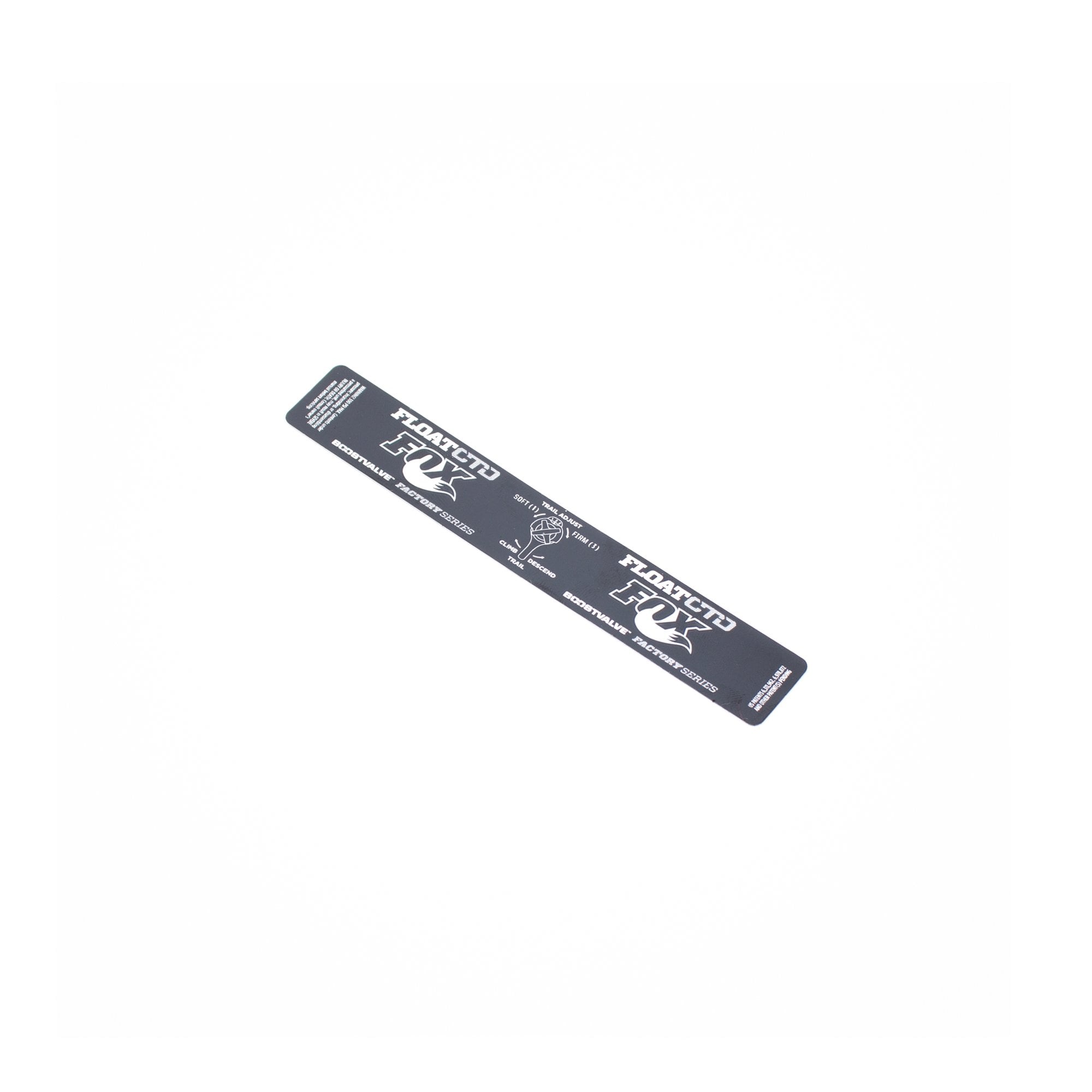 Fox Float CTD Adj 2013 black and silver rear shock decal, part of Fox suspension components with detailed branding and design.