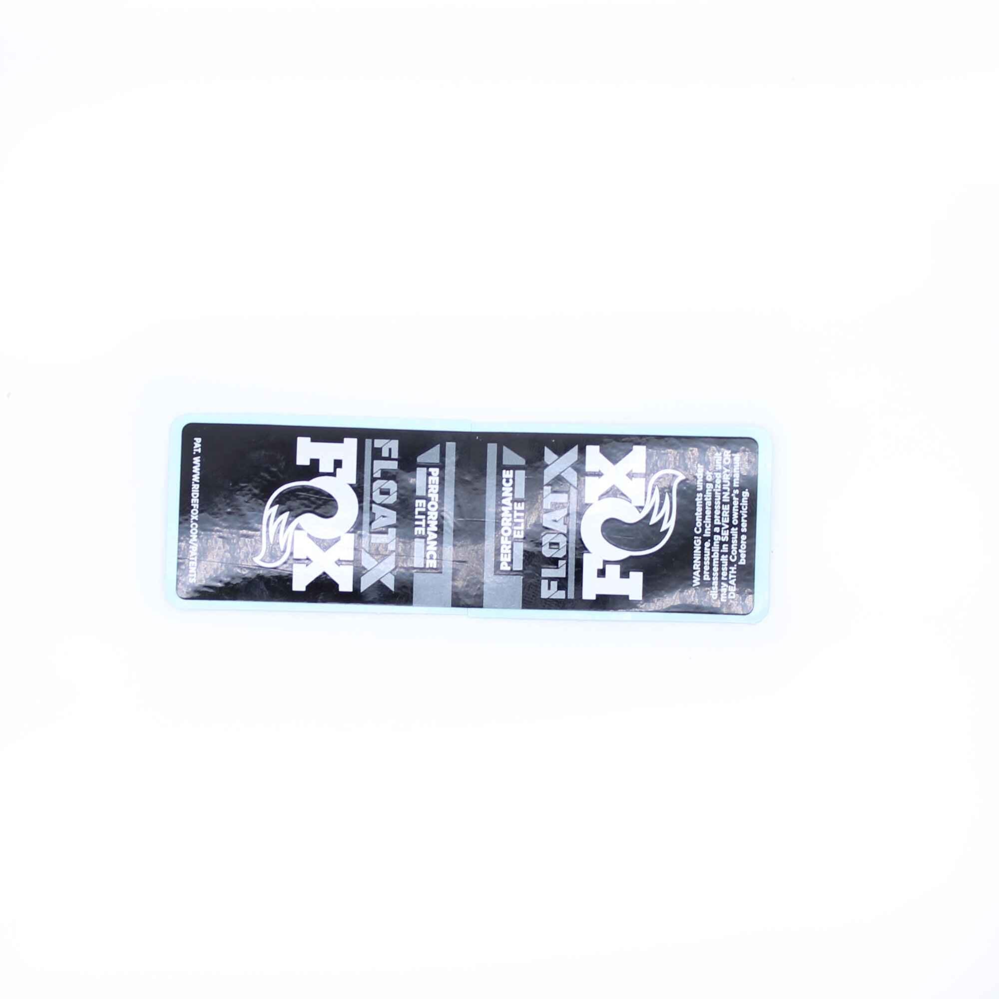 Fox Float X Performance Elite Resy decal kit for shocks 27.5-45mm, bike components, includes decals and accessories.