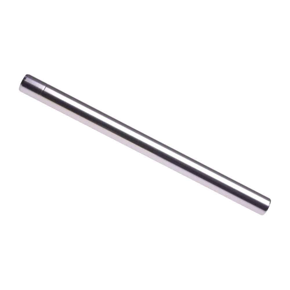 Fox Shock DPX2 inner damper shaft replacement component for rear shock, showing the metal shaft with precise machining details.