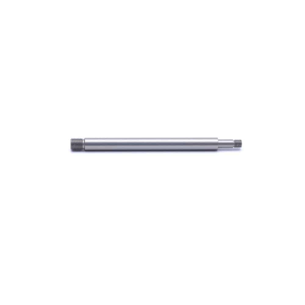 Fox Shock 9mm shaft and 0.25 piston post spares with solid anodized finish, components for shock absorber maintenance.