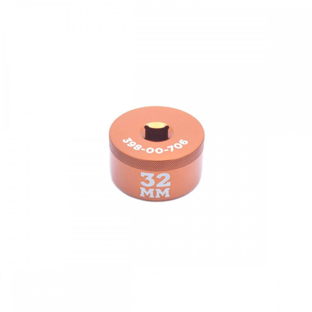 Fox Fork Topcap Socket V2 for 3/8 drive, a component tool for bicycle fork maintenance and spare parts handling.