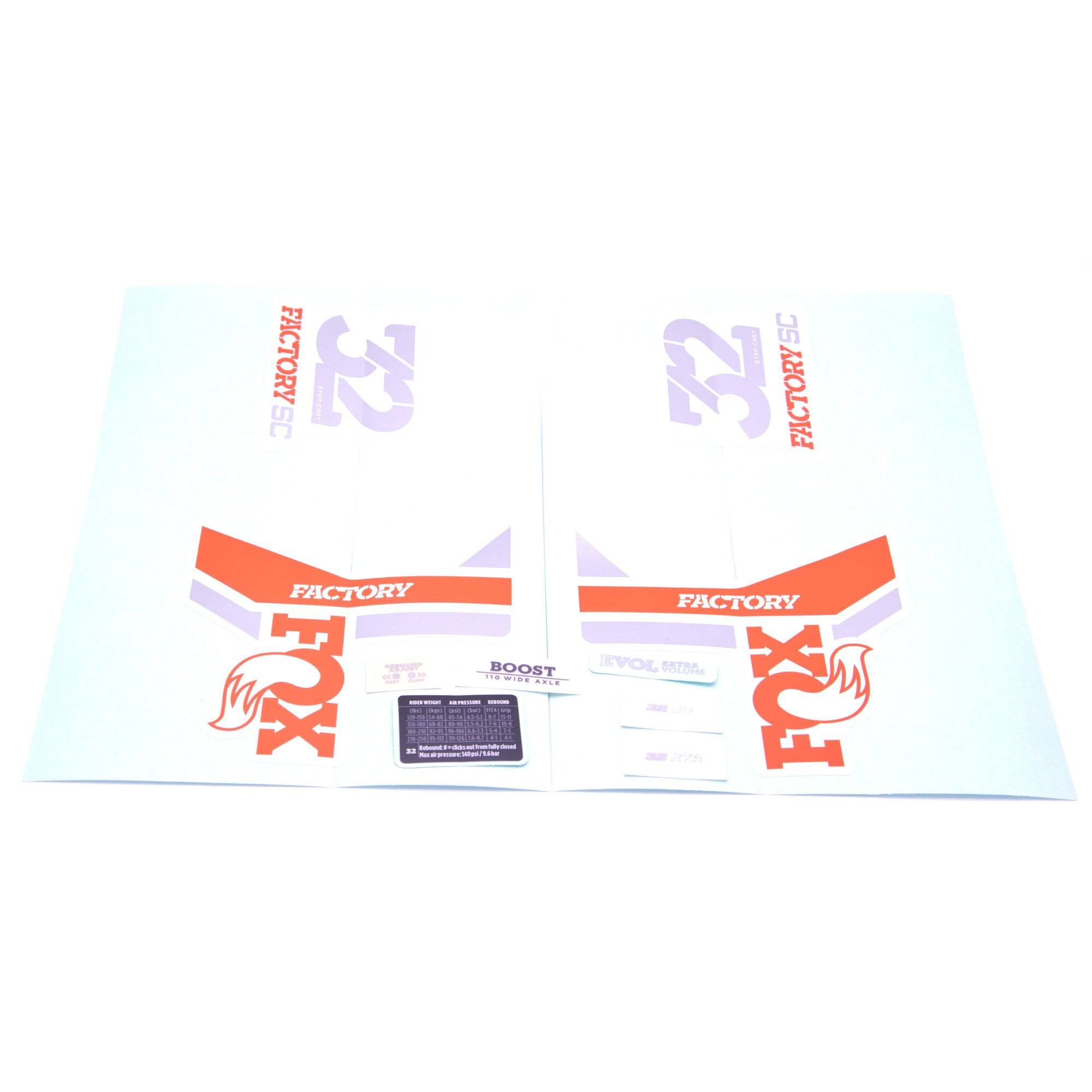 Fox Fork Decal Kit 32 Stepcast Factory Series 2018 Spares & Accesories