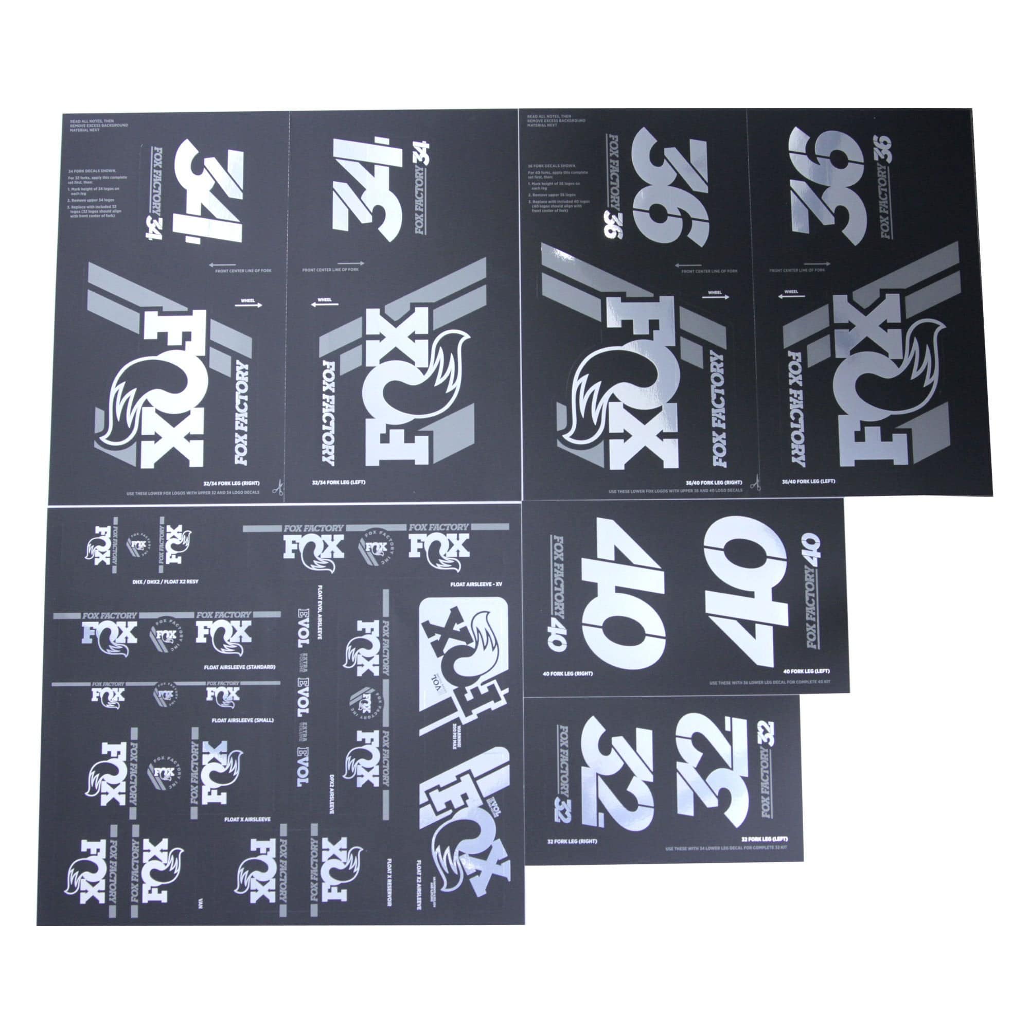 Fox Am Heritage Fork & Shock Decal Kit 2019 Spares & Accesories