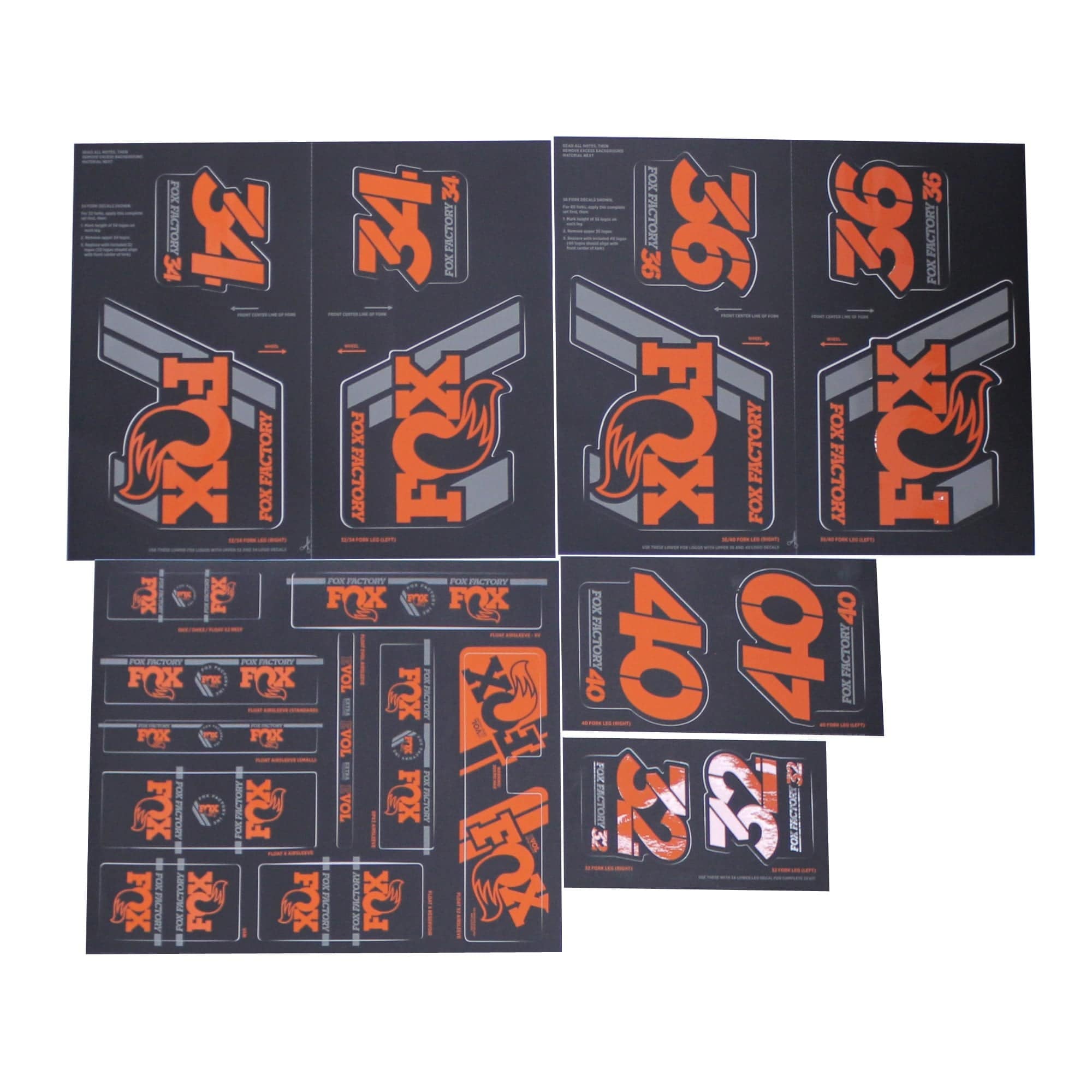 Fox Am Heritage Fork & Shock Decal Kit 2019 Spares & Accesories