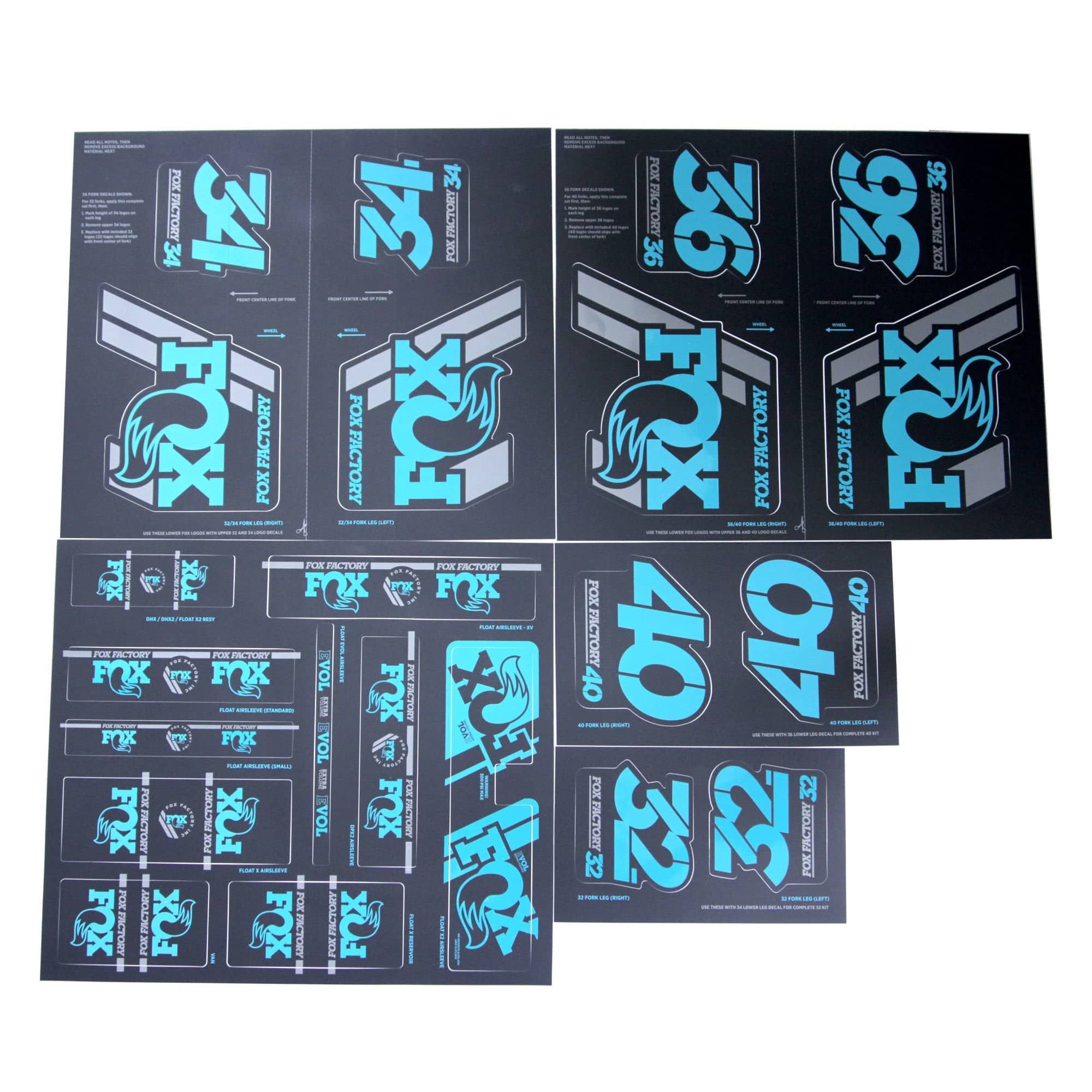 Fox Am Heritage Fork & Shock Decal Kit 2019 Spares & Accesories