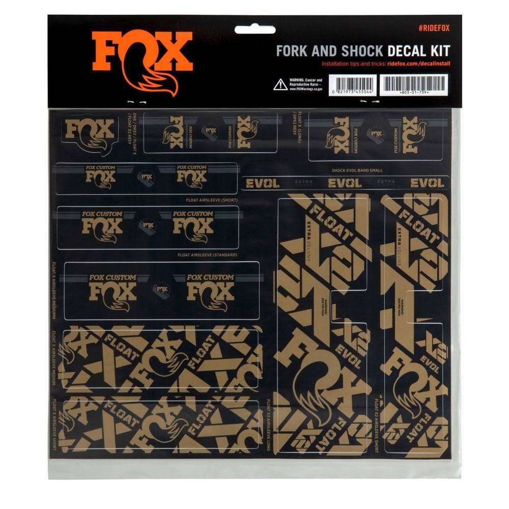 Fox Fork & Shock AM Custom Decal Kit 2021, spare decals and accessories for FOX suspension components.