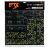 Fox Fork & Shock AM Custom Decal Kit 2021, spare decals for FOX suspension components, featuring colorful graphic designs.