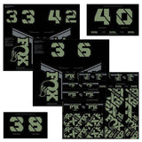 Fox Fork & Shock AM Custom Decal Kit for 2021, spare components and accessories for FOX suspension, with colorful decals.