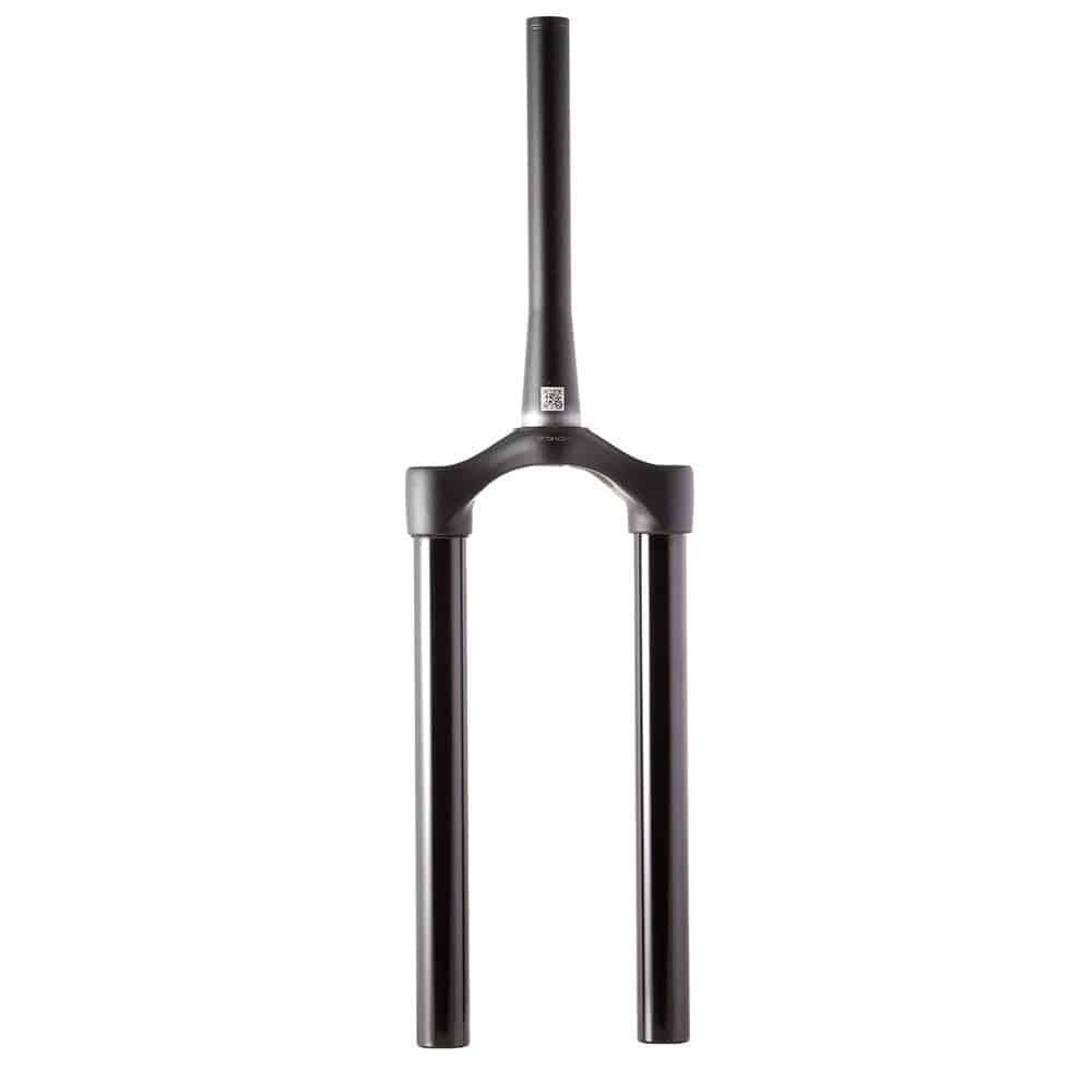 Fox Fork 36 Rhythm UT CSU assembly in black anodized finish for mountain bike, showing the suspension component and branding.