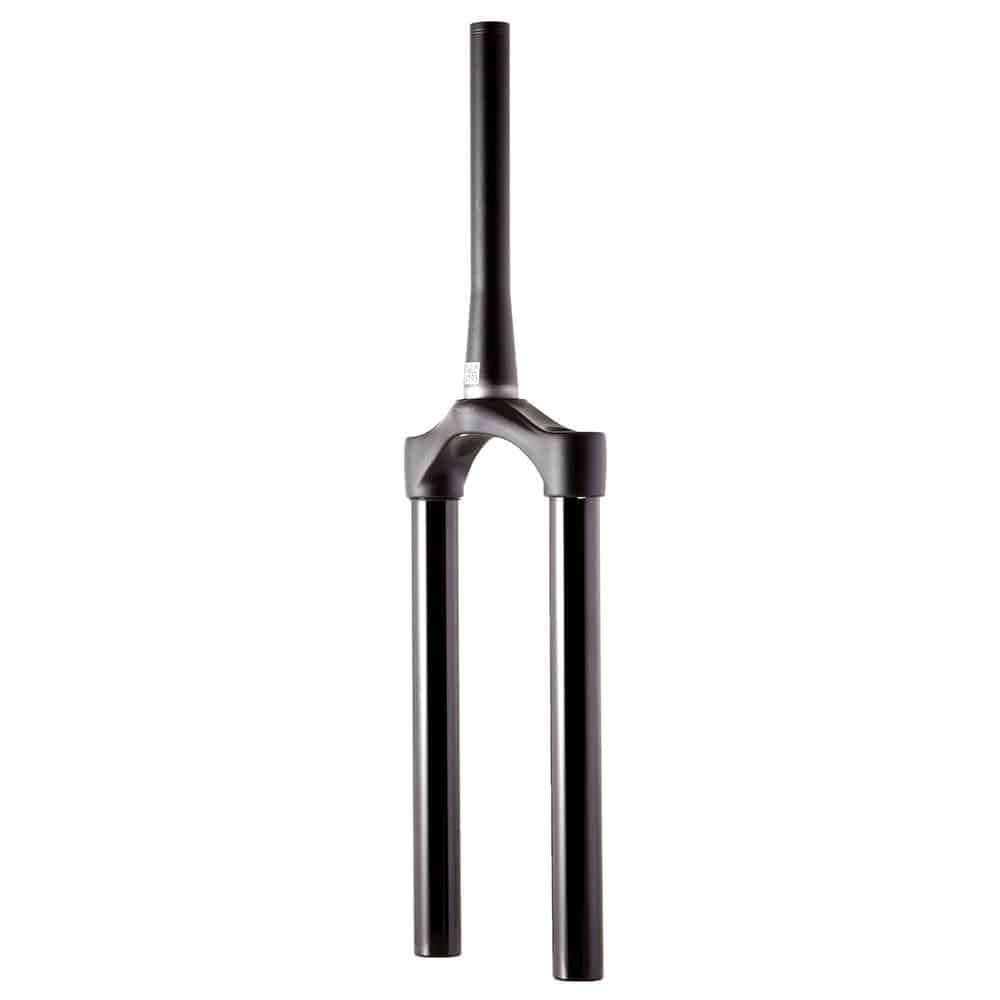 Fox Fork 36 Rhythm UT CSU assembly in black anodized for 2019 mountain bike, showcasing components and craftsmanship.