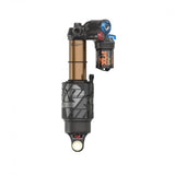 Fox Float X2 Factory mountain bike rear shock with 2-position adjustment, showing the high-performance suspension component.