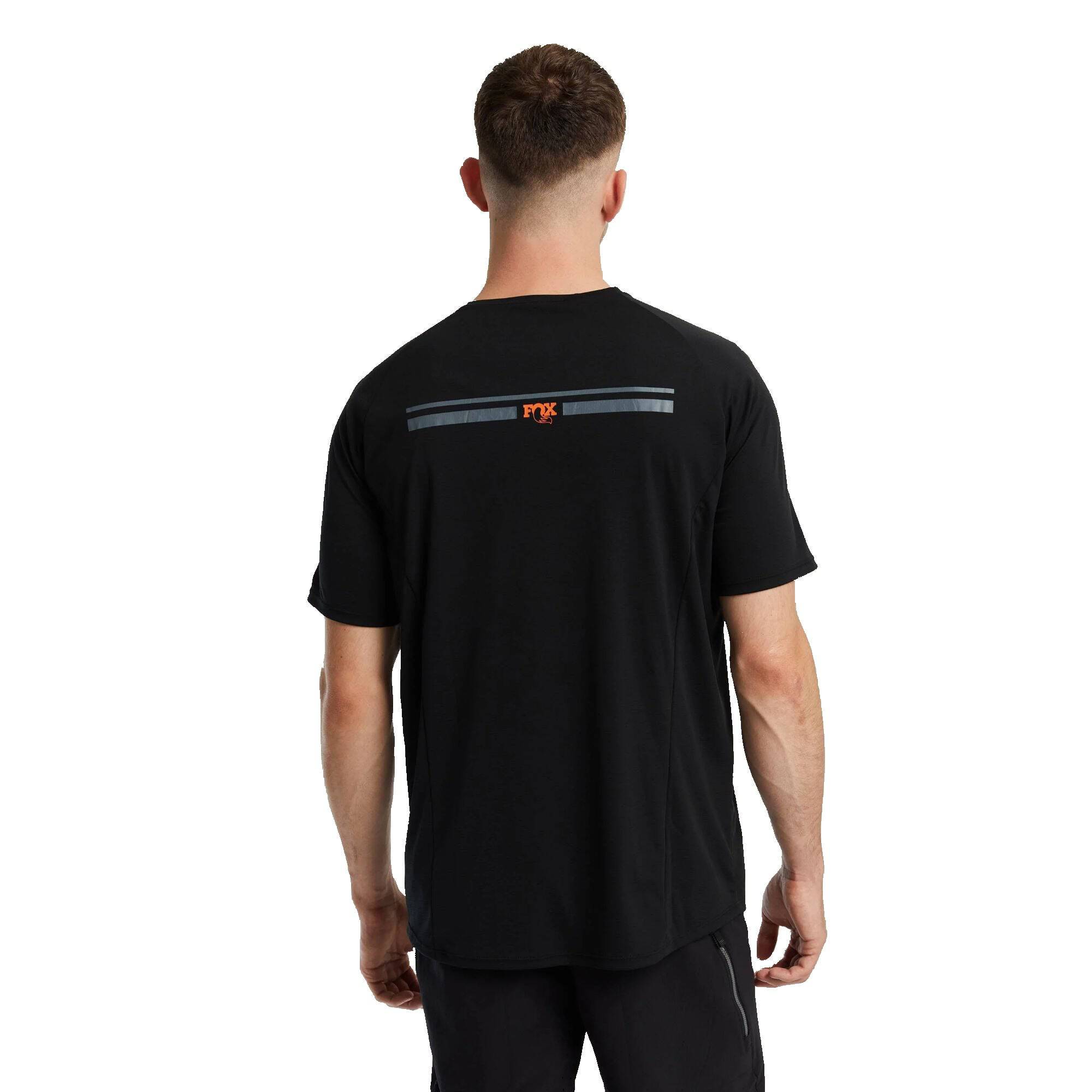 Fox Hightail short sleeve jersey, breathable athletic fit trail and enduro clothing top, shown in a vibrant color.